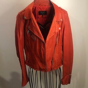 Blank NYC Vibrant Orange Leather Jacket
